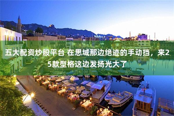 五大配资炒股平台 在思域那边绝迹的手动挡，来25款型格这边发扬光大了