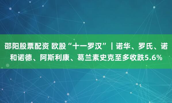 邵阳股票配资 欧股“十一罗汉”｜诺华、罗氏、诺和诺德、阿斯利康、葛兰素史克至多收跌5.6%