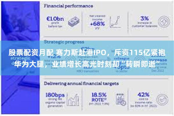 股票配资月配 赛力斯赴港IPO，斥资115亿紧抱华为大腿，业绩增长高光时刻却“转瞬即逝”