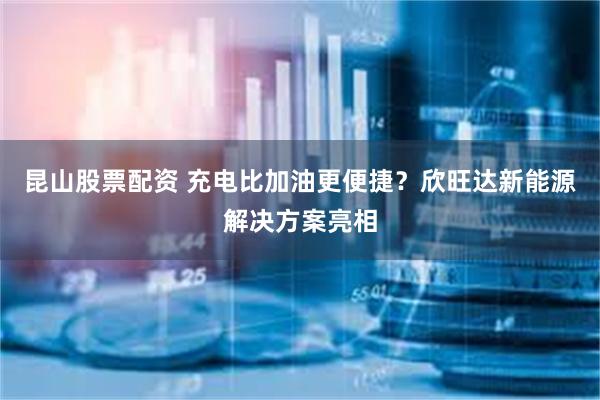 昆山股票配资 充电比加油更便捷？欣旺达新能源解决方案亮相