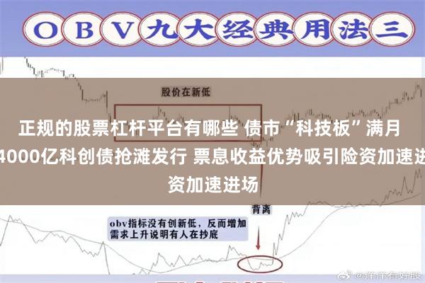 正规的股票杠杆平台有哪些 债市“科技板”满月 超4000亿科创债抢滩发行 票息收益优势吸引险资加速进场
