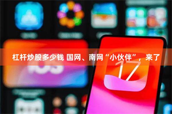 杠杆炒股多少钱 国网、南网“小伙伴”，来了