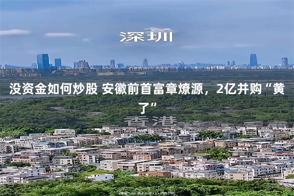 没资金如何炒股 安徽前首富章燎源，2亿并购“黄了”