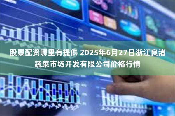 股票配资哪里有提供 2025年6月27日浙江良渚蔬菜市场开发有限公司价格行情